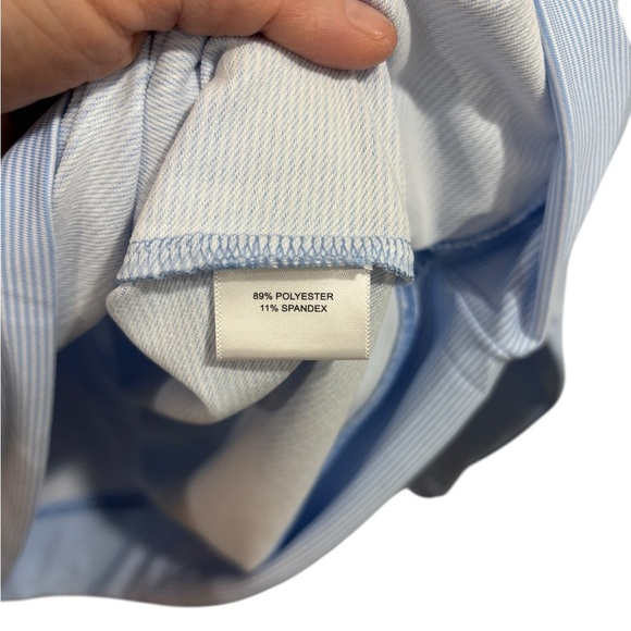 NEW!Peter Millar Pullover Mens L Blue Perth Mini Stripe Stretch Quarter Zip Golf - Picture 7 of 11